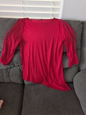 3/4 Open Sleeve Beaded top size L